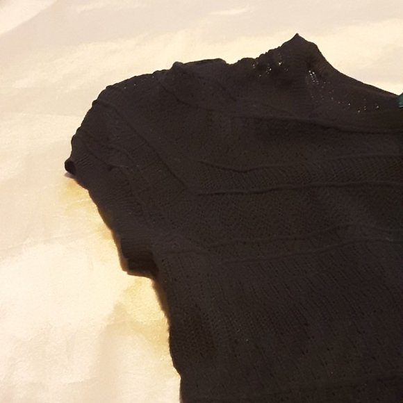 Ralph Lauren Black Crochet Lace Dress Size M - Picture 4 of 7